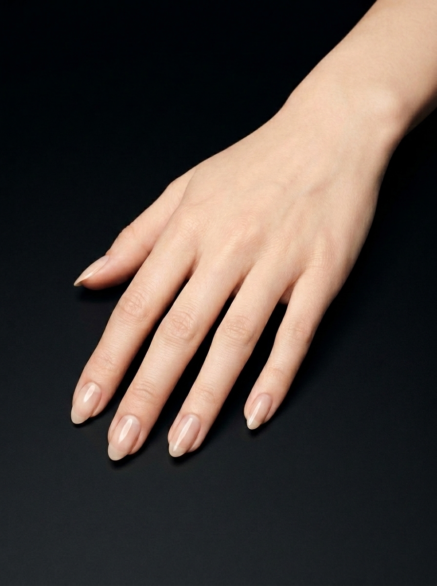 Elegancia Natural Color Nude, nail art solid, color nude, forma almendra, nails Leander TX